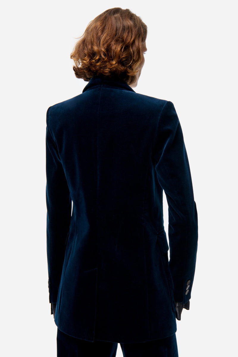 Floea Petrol Velvet Jacket