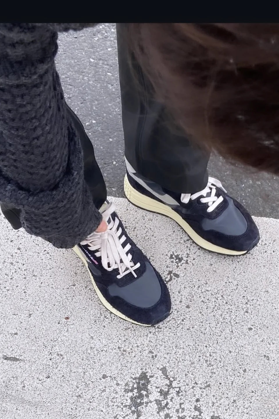 Reelwind Low Black Nylon and Suede Sneakers