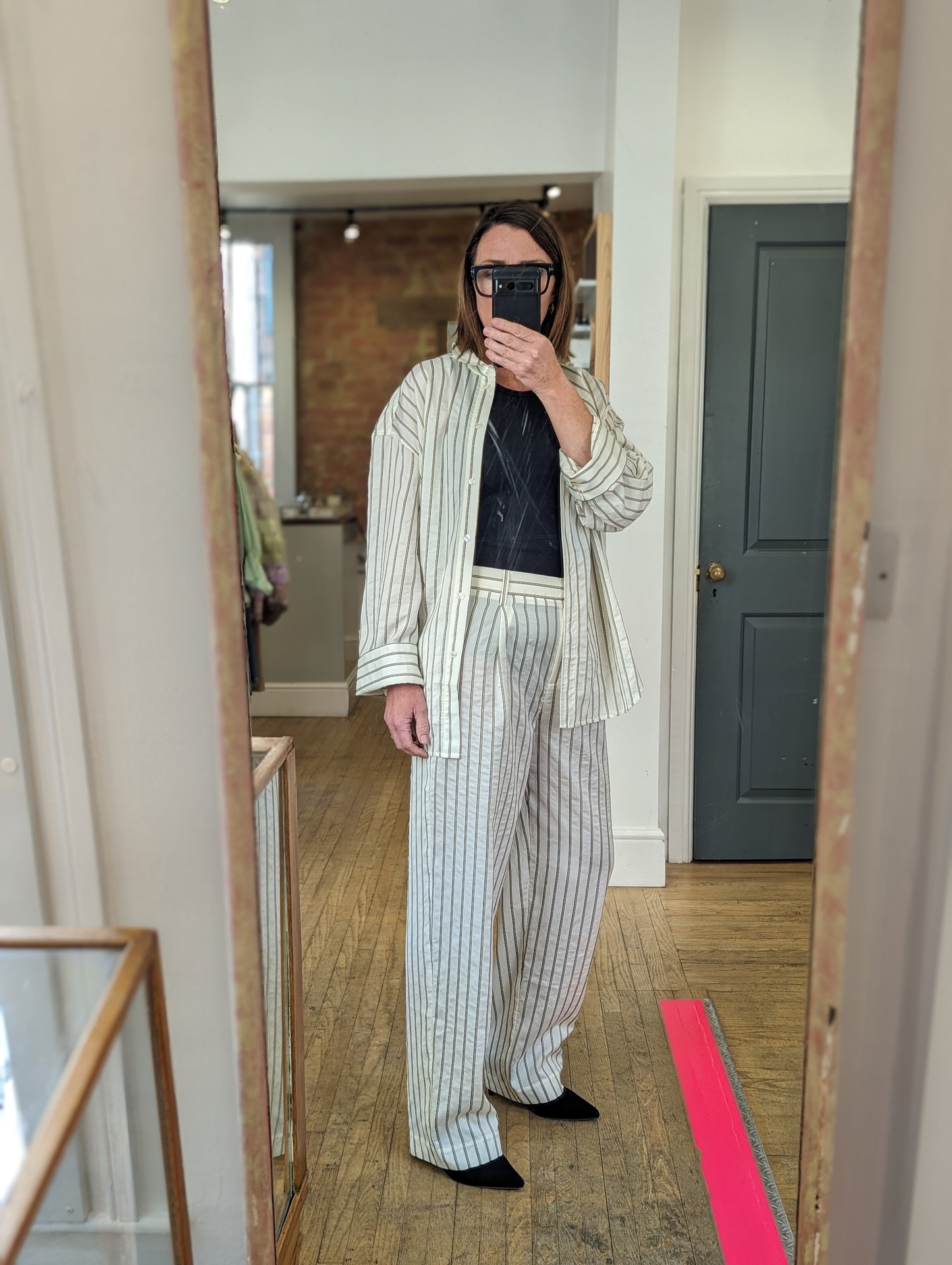 Agneta Solitary Striped Trousers