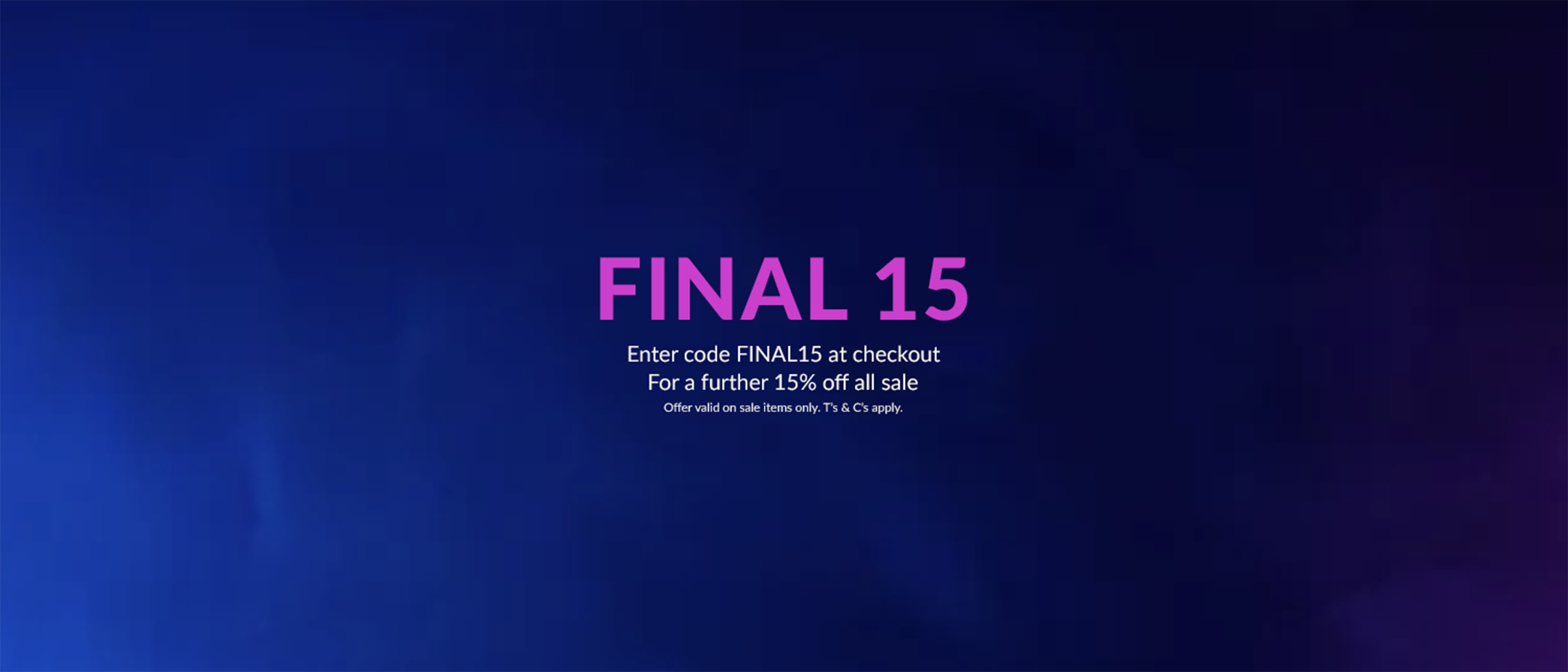 Final 15% Off All Sale Image