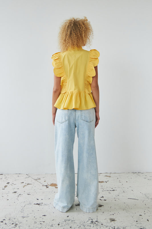Stella Nova - Sweet Yellow Broderie Anglaise Blouse - Image 4