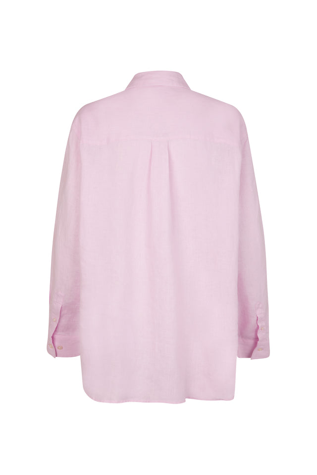 Samsoe Samsoe - Salova Lilac Snow Linen Shirt - Image 2 of 2