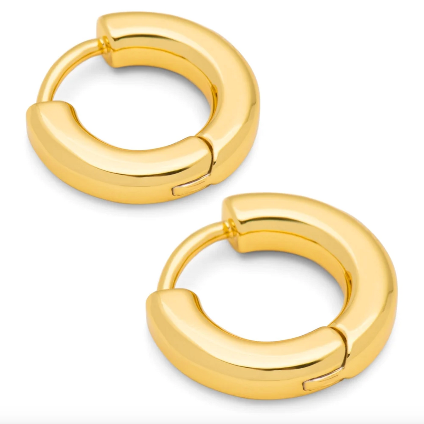 Lulu Copenhagen - Large Gold Buckle Hoop Earrings