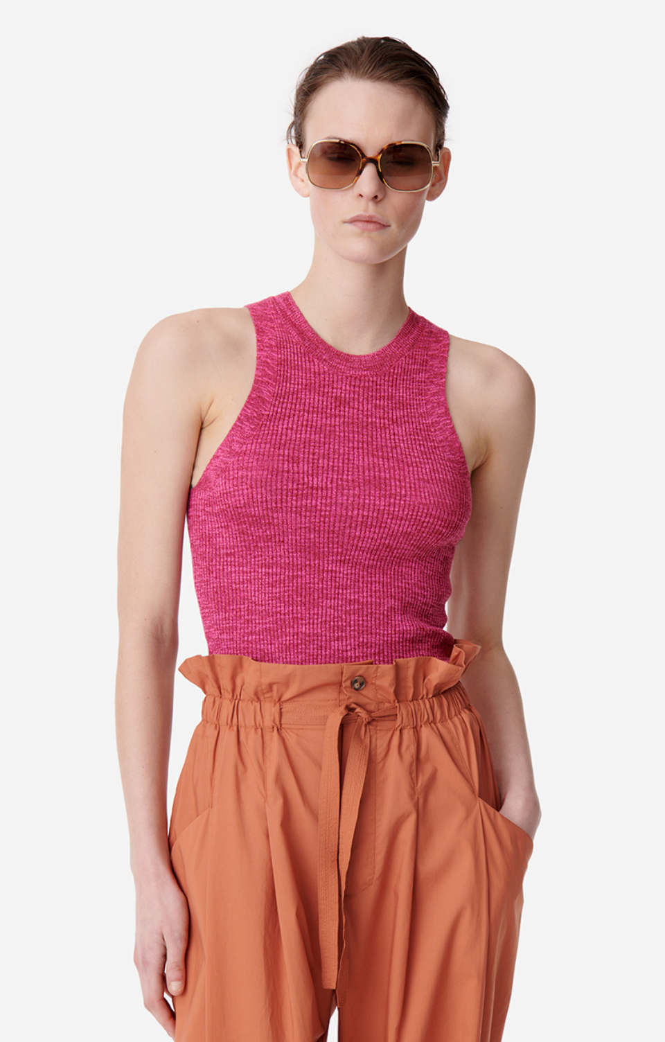 Vanessa Bruno - Cranberry Pivoine Tank Top - Image 2 of 7
