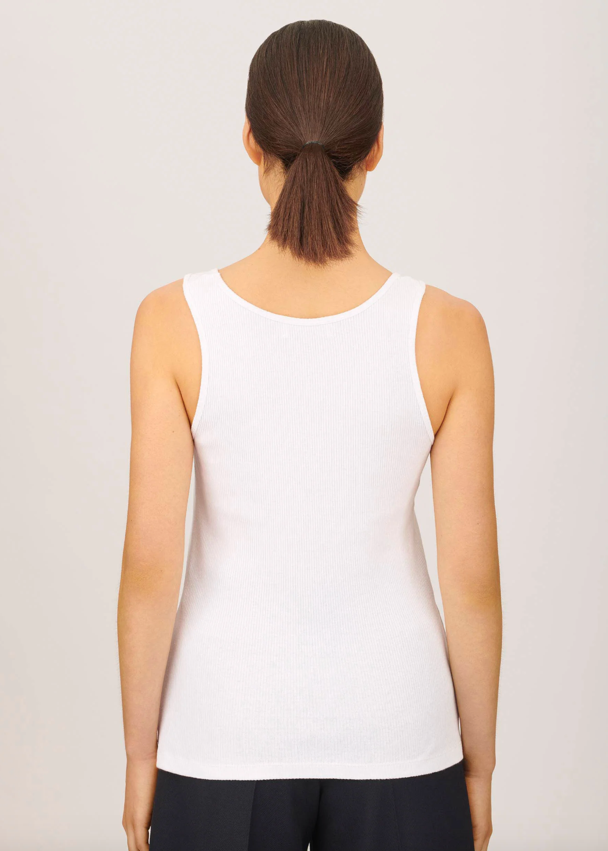 Embroidered Dog Logo White Tank