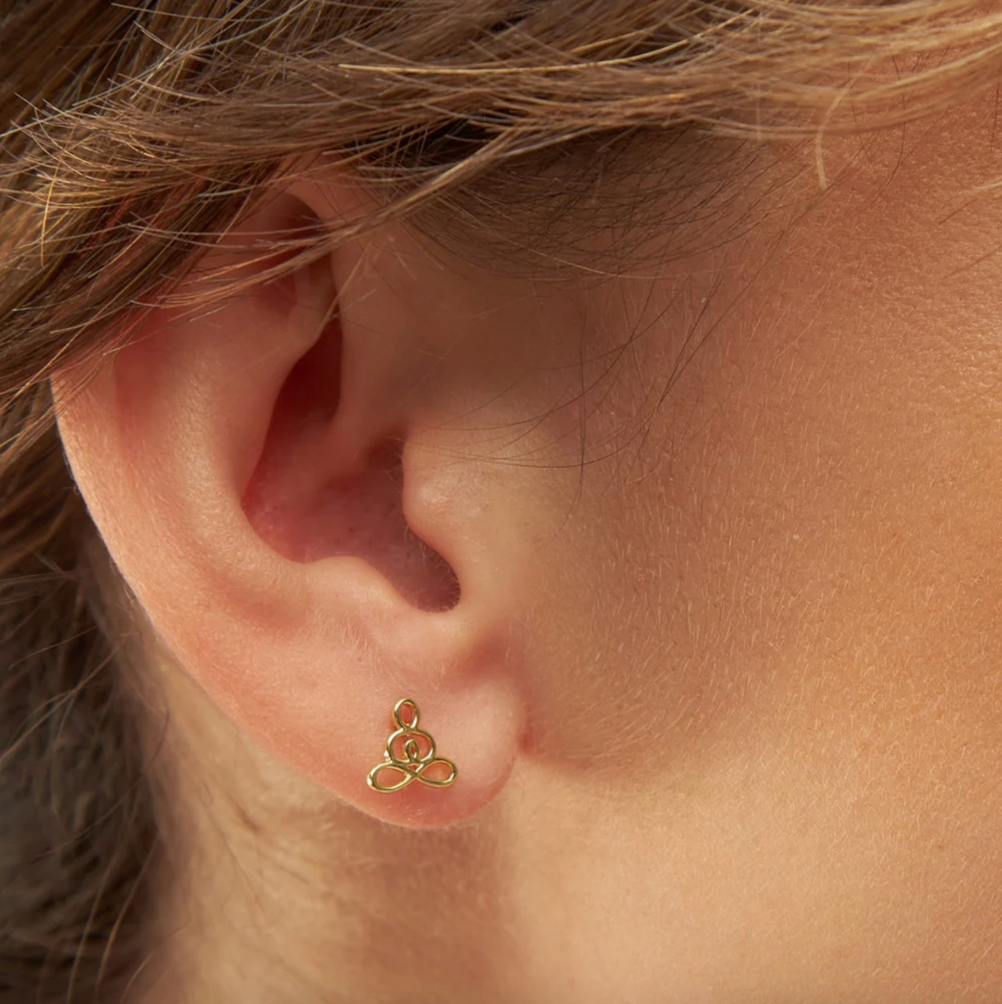 Zen Gold Single Stud Earring