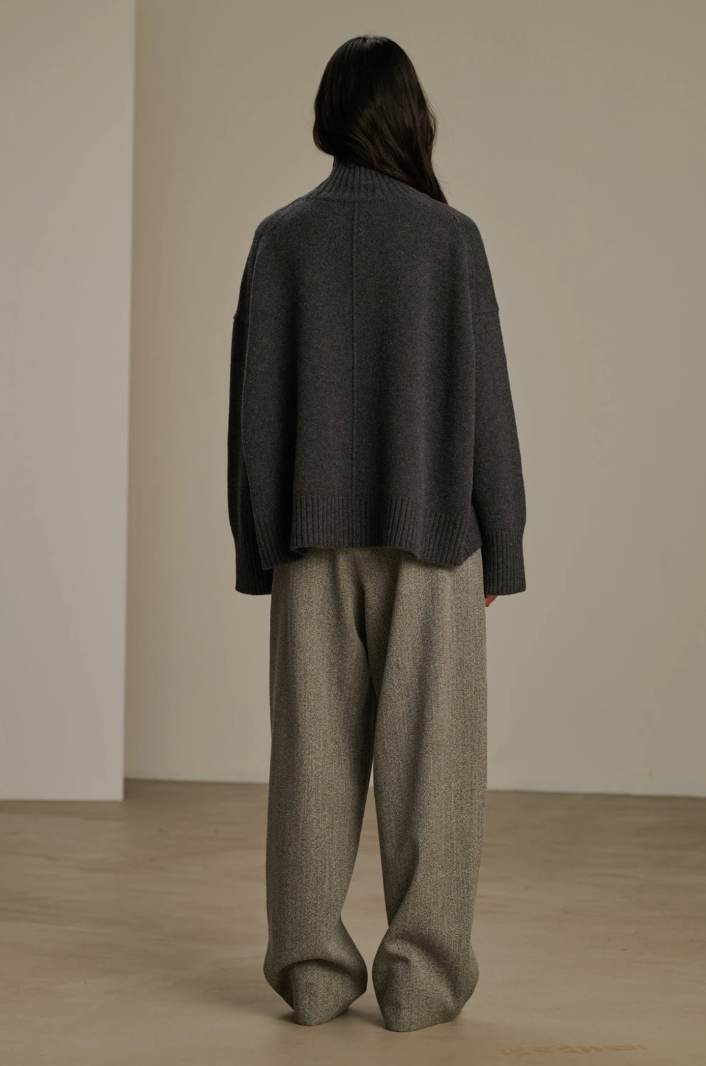 William Charcoal Grey Oversized Knit
