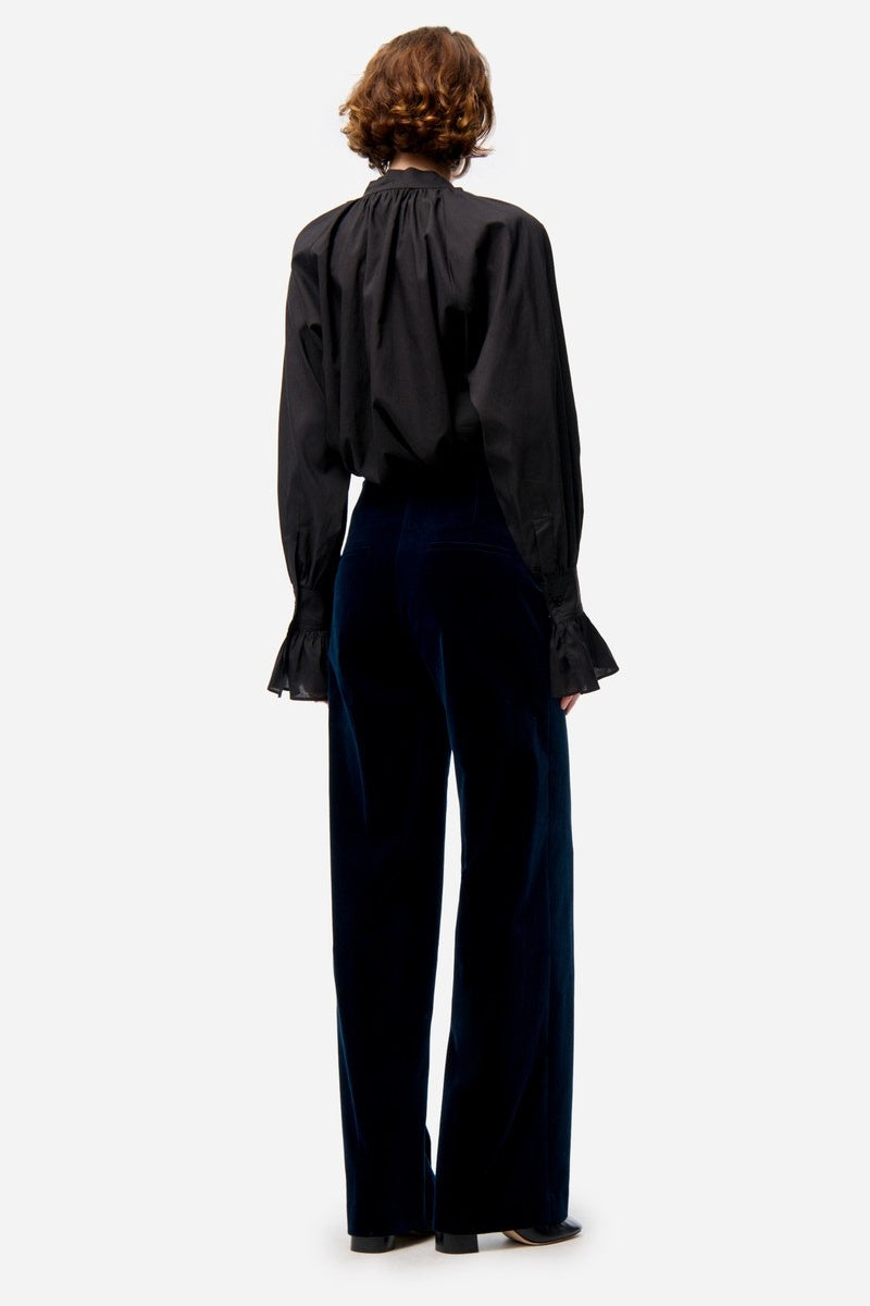Faru Petrol Velvet Trousers