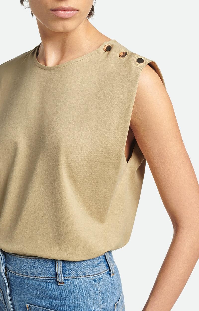Vanessa Bruno - Amandine Sage Stud Tank - 32 The Guild