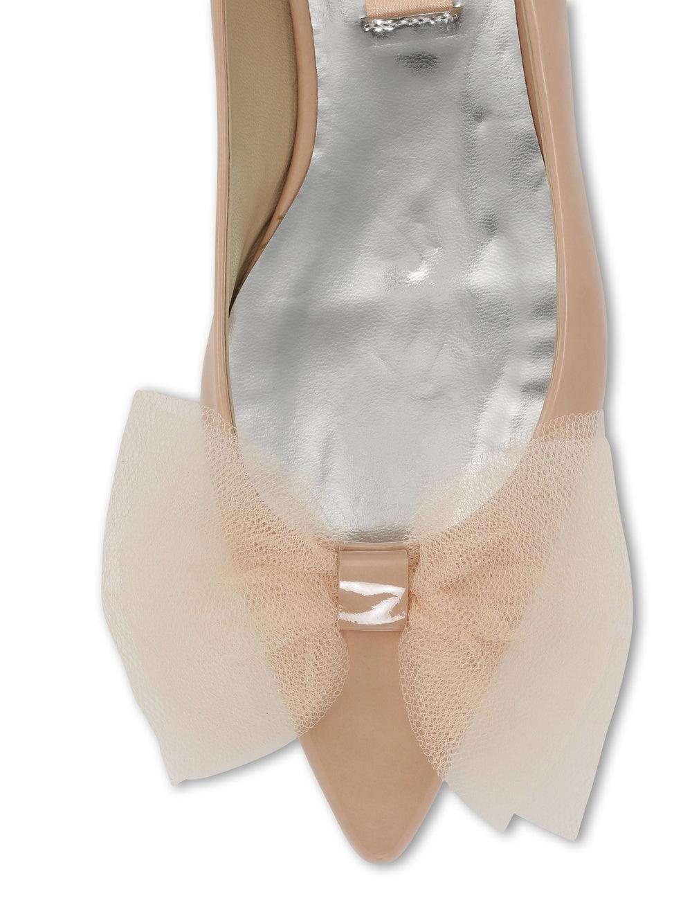 custommade - Annabella Tulle Bow Ballerina Sandals - 32 The Guild