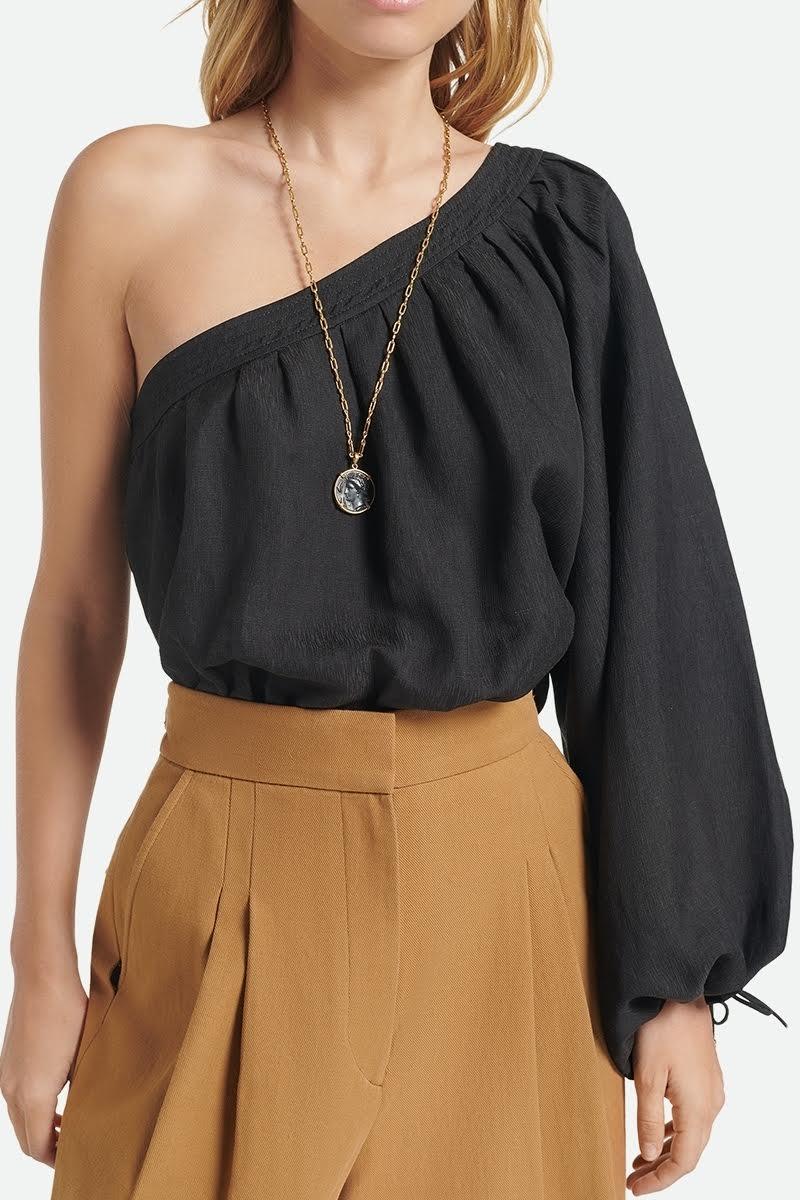 Vanessa Bruno - Avril One Shoulder Black Top - 32 The Guild