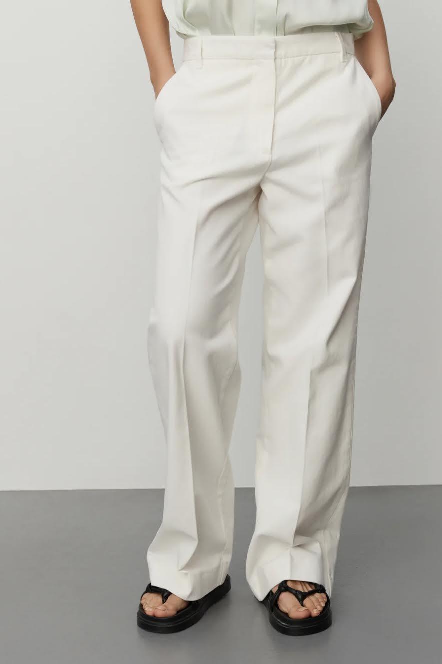DAY BIRGER - Calle Star White Soft Canvas Twill Trousers - 32 The Guild