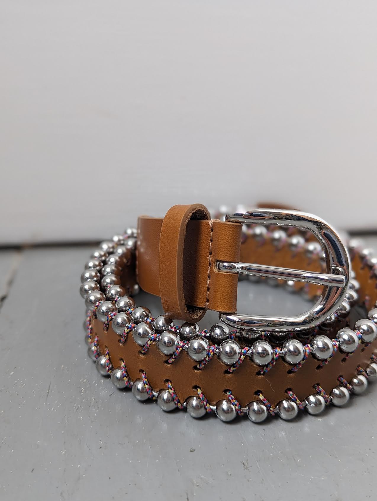 Marant Etoile - Civan Beaded Leather Belt - 32 The Guild