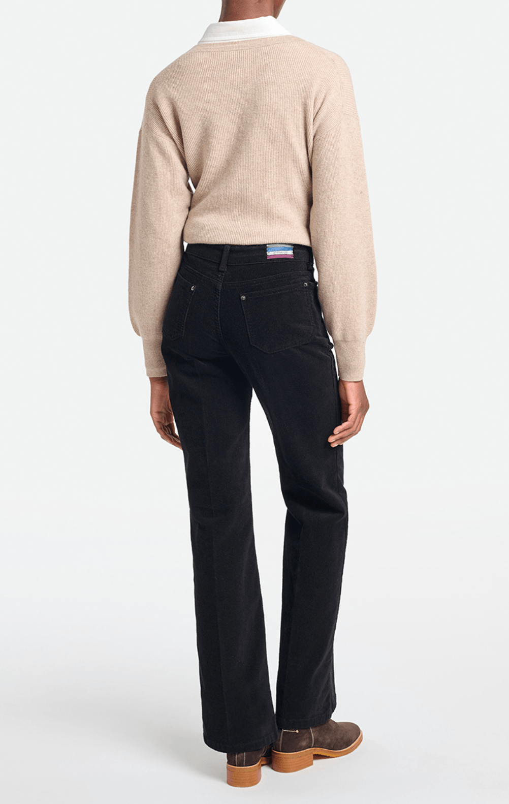 Vanessa Bruno - Dompay Noir Corduroy Flared Trousers - 32 The Guild