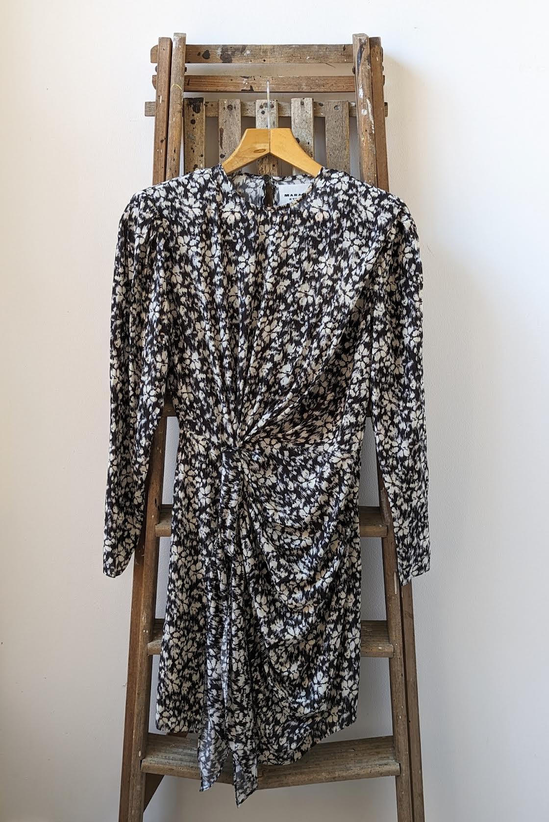 Marant Etoile - Dulce Draped Printed Dress - 32 The Guild