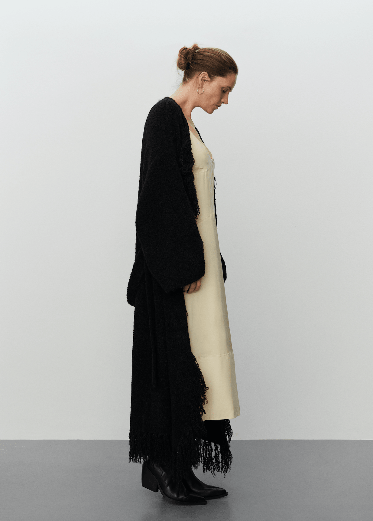 DAY BIRGER - Elisha Black Fringed Cardigan - 32 The Guild