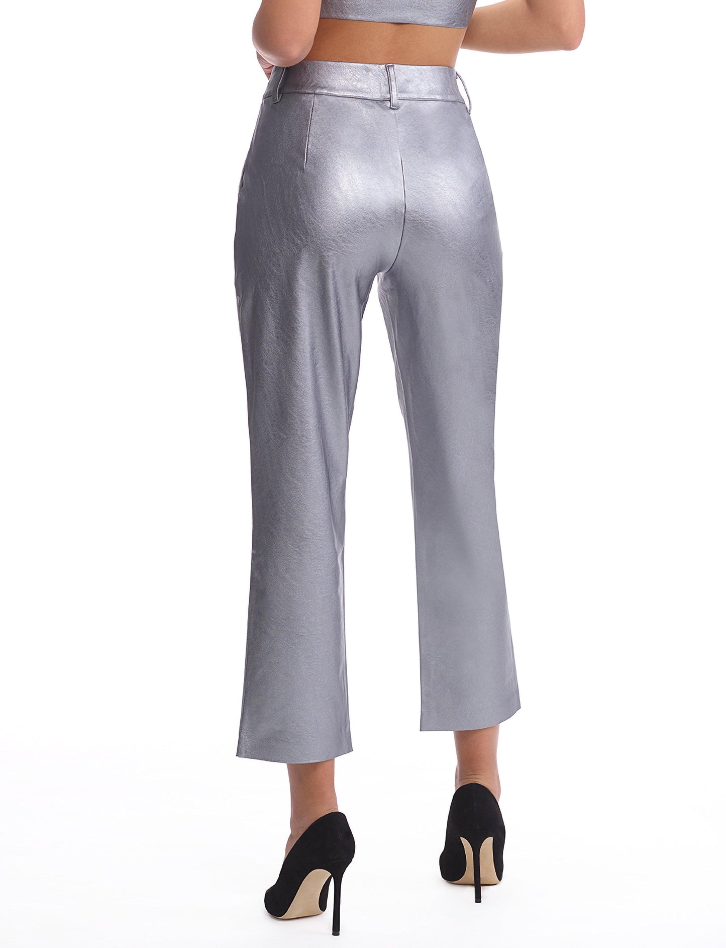 Commando - Faux Leather 7/8 Platinum Trousers - 32 The Guild