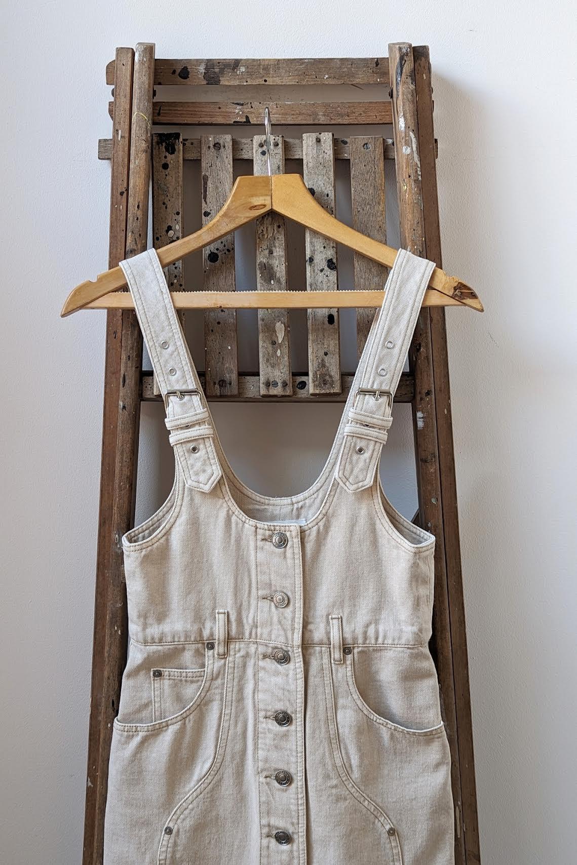 Marant Etoile - Filipine Ecru Denim Button Dress - 32 The Guild