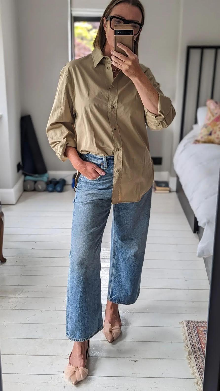 Vanessa Bruno - Heliane Khaki Relaxed Fit Shirt - 32 The Guild