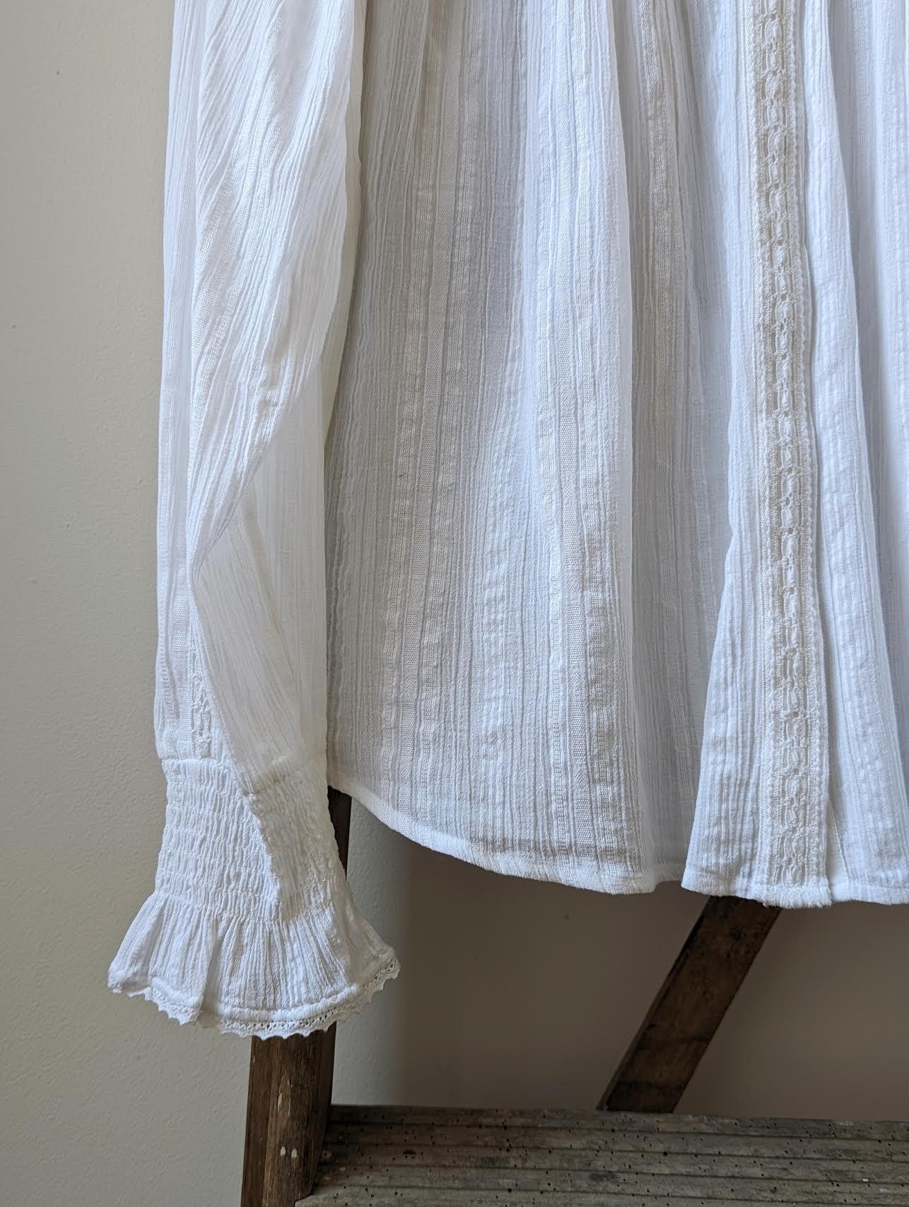 Marant Etoile - Idaline White Smocked Ruffle Shirt - 32 The Guild
