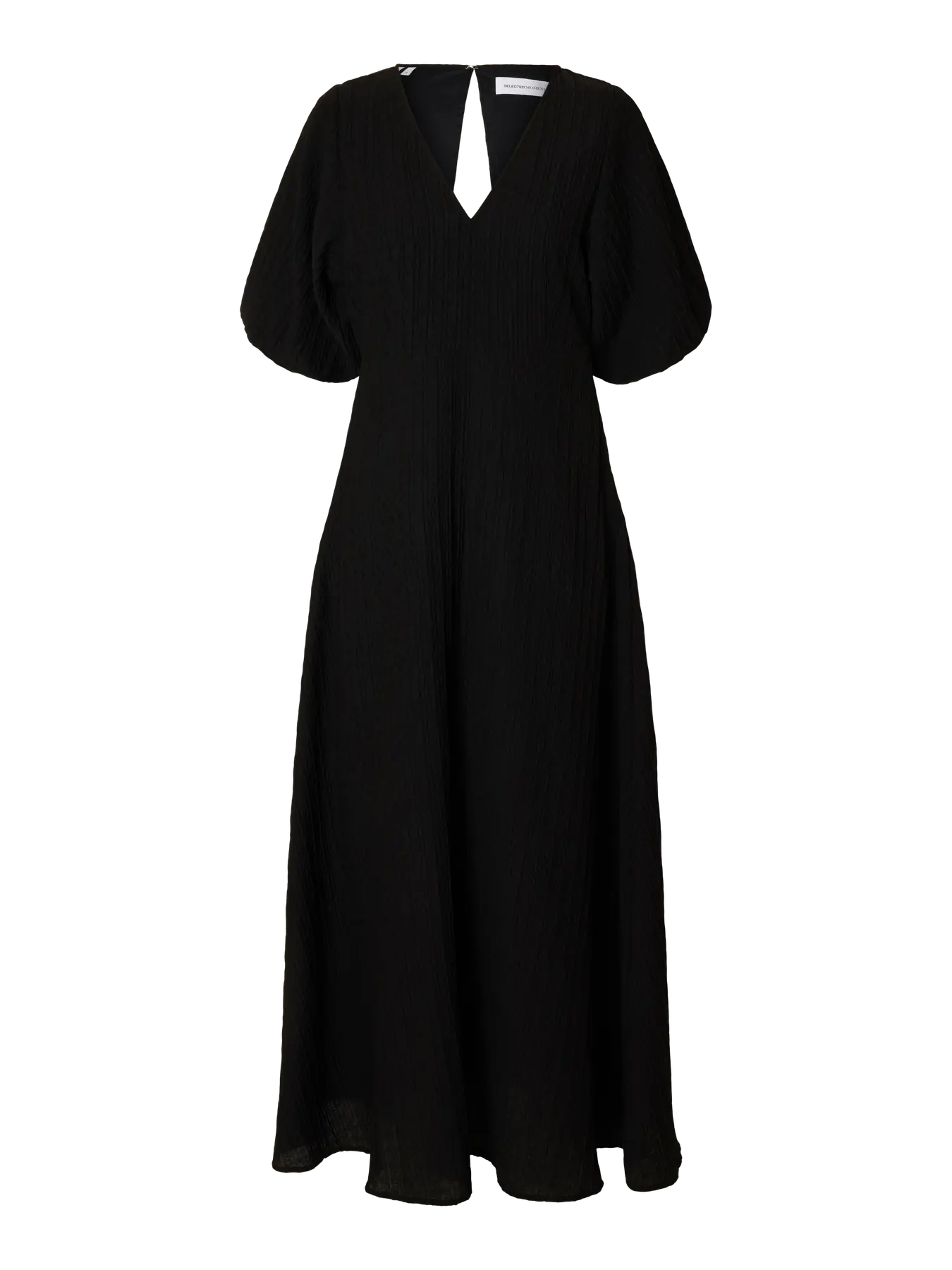 Slfmaddie Black Balloon Sleeve Maxi Dress
