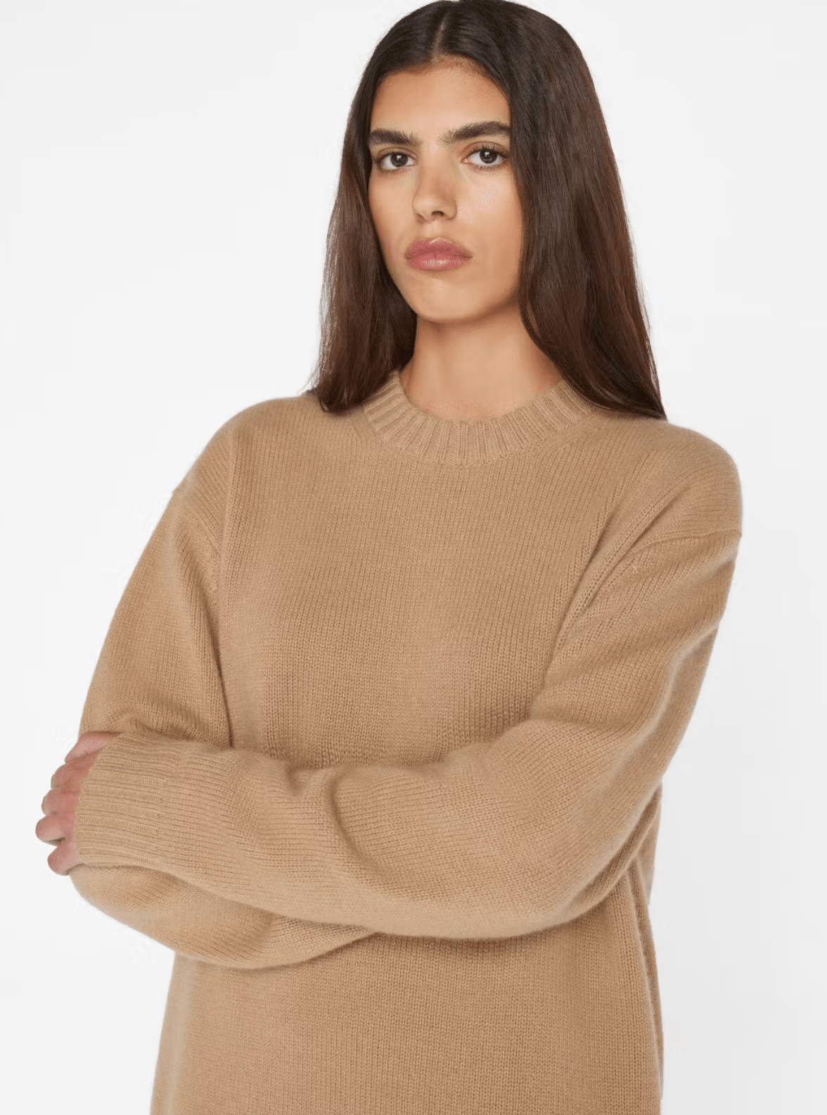 frame - Light Camel Boyfriend Cashmere Jumper - 32 The Guild