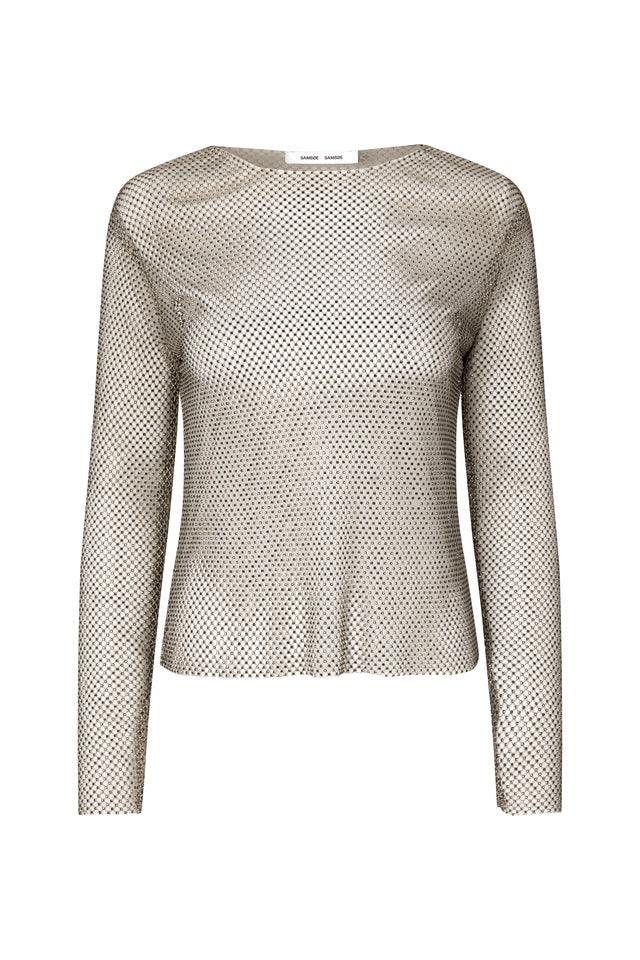 Samsoe Samsoe - Magda Silver Sparkle Mesh Top - 32 The Guild