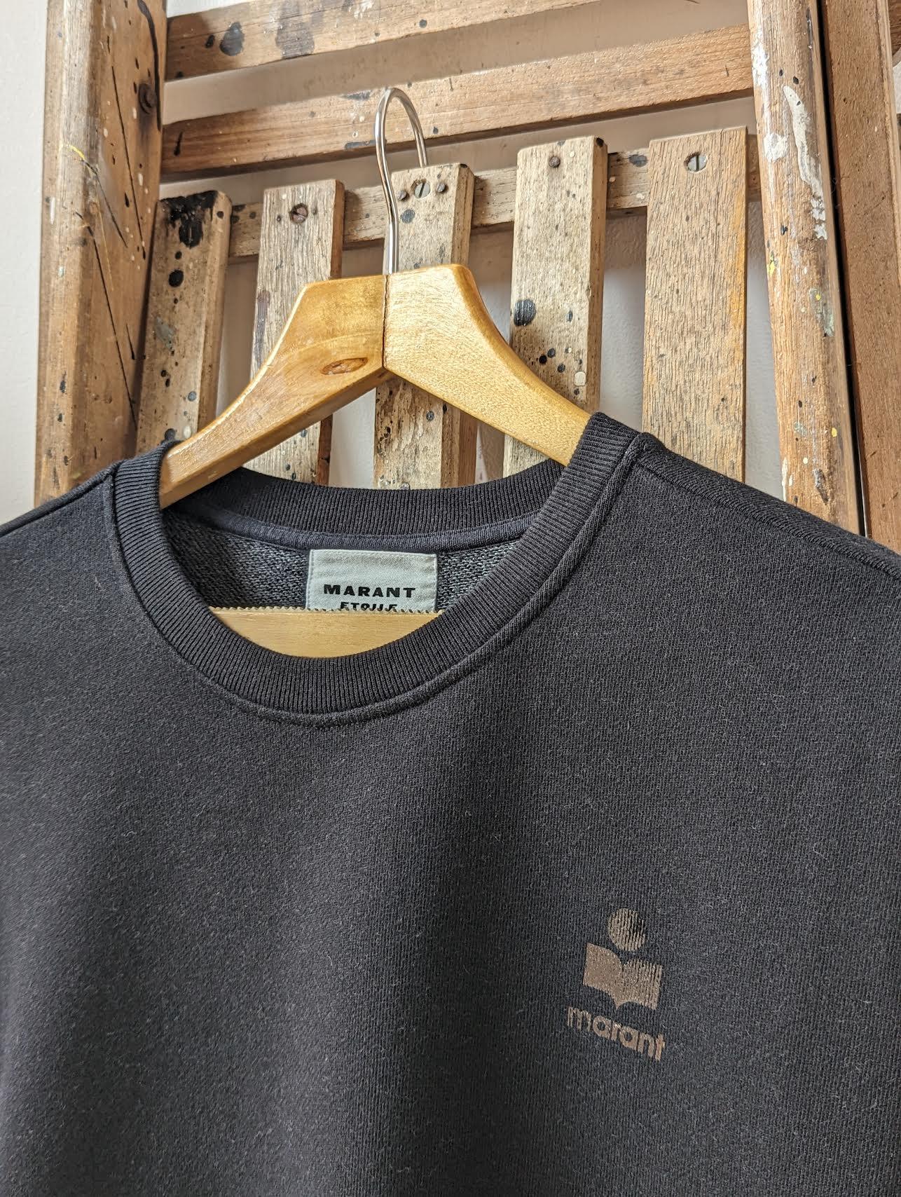 Marant Etoile - Mona Black Short-Sleeved Sweatshirt - 32 The Guild