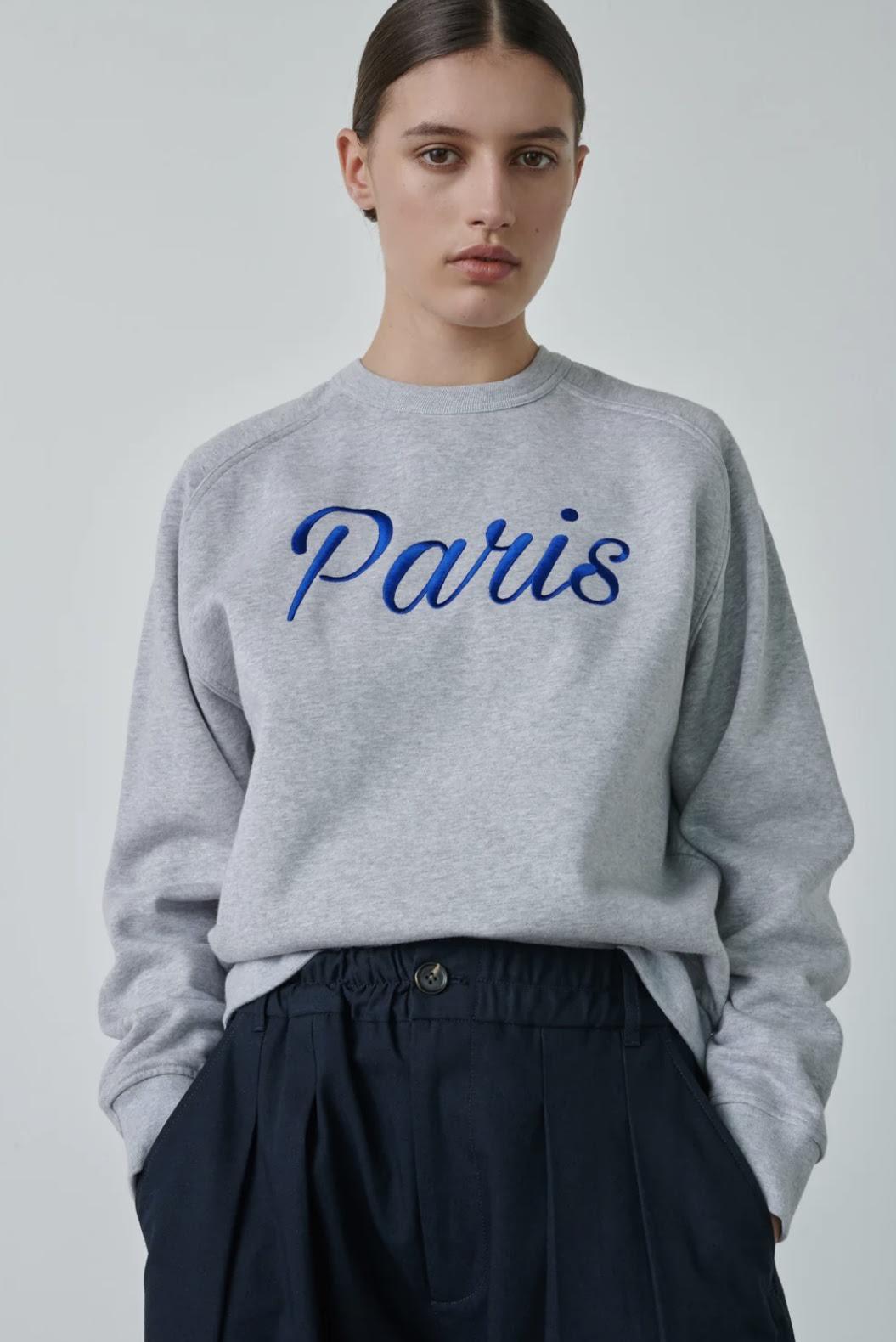 Soeur - Paris Embroidered Grey Sweatshirt - 32 The Guild