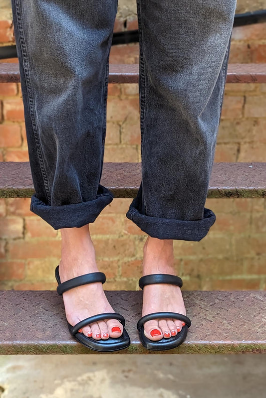 Marant Etoile - Raree Black Leather Sandals - 32 The Guild