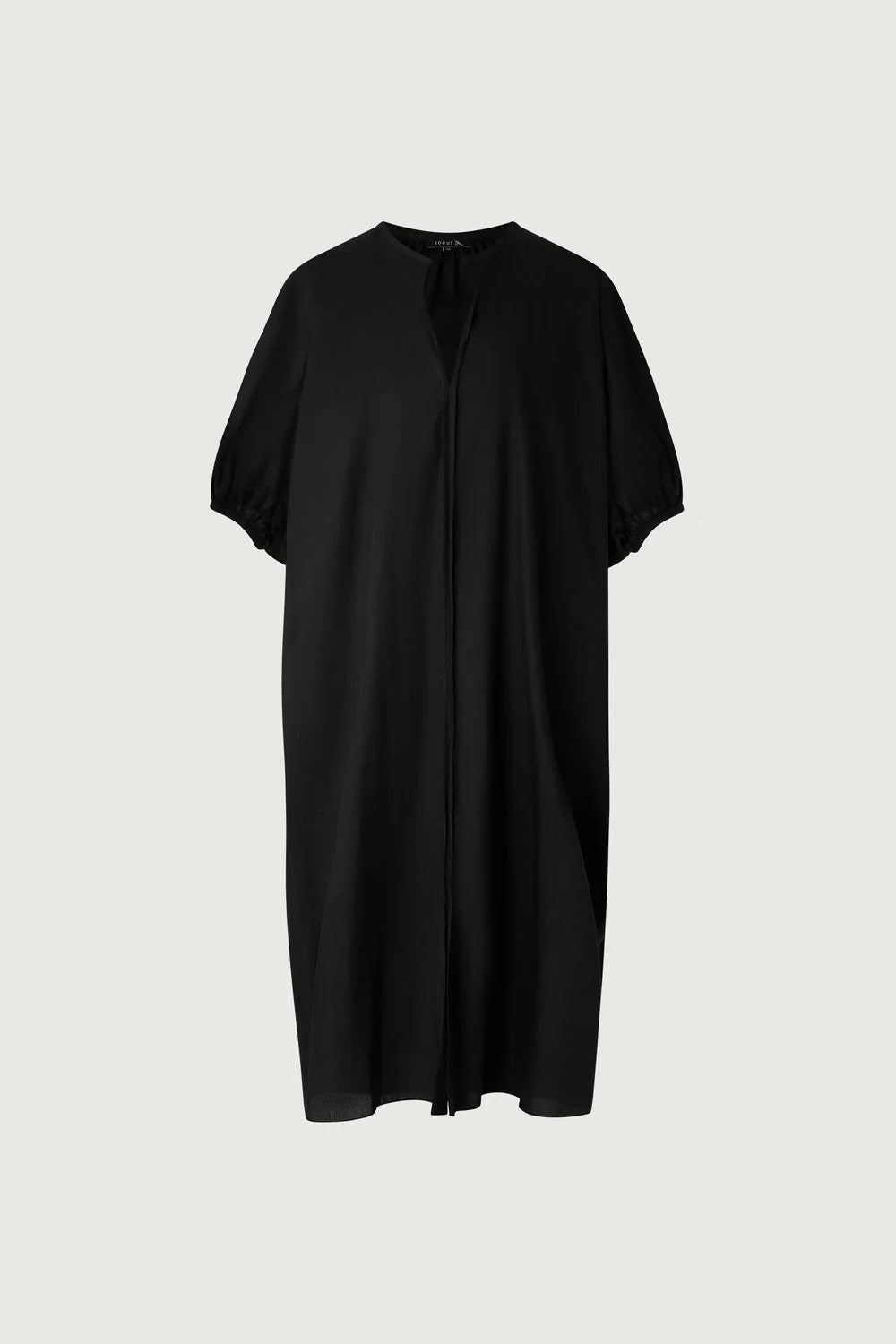 Alger Black Lightweight Organic Cotton Poplin Dress