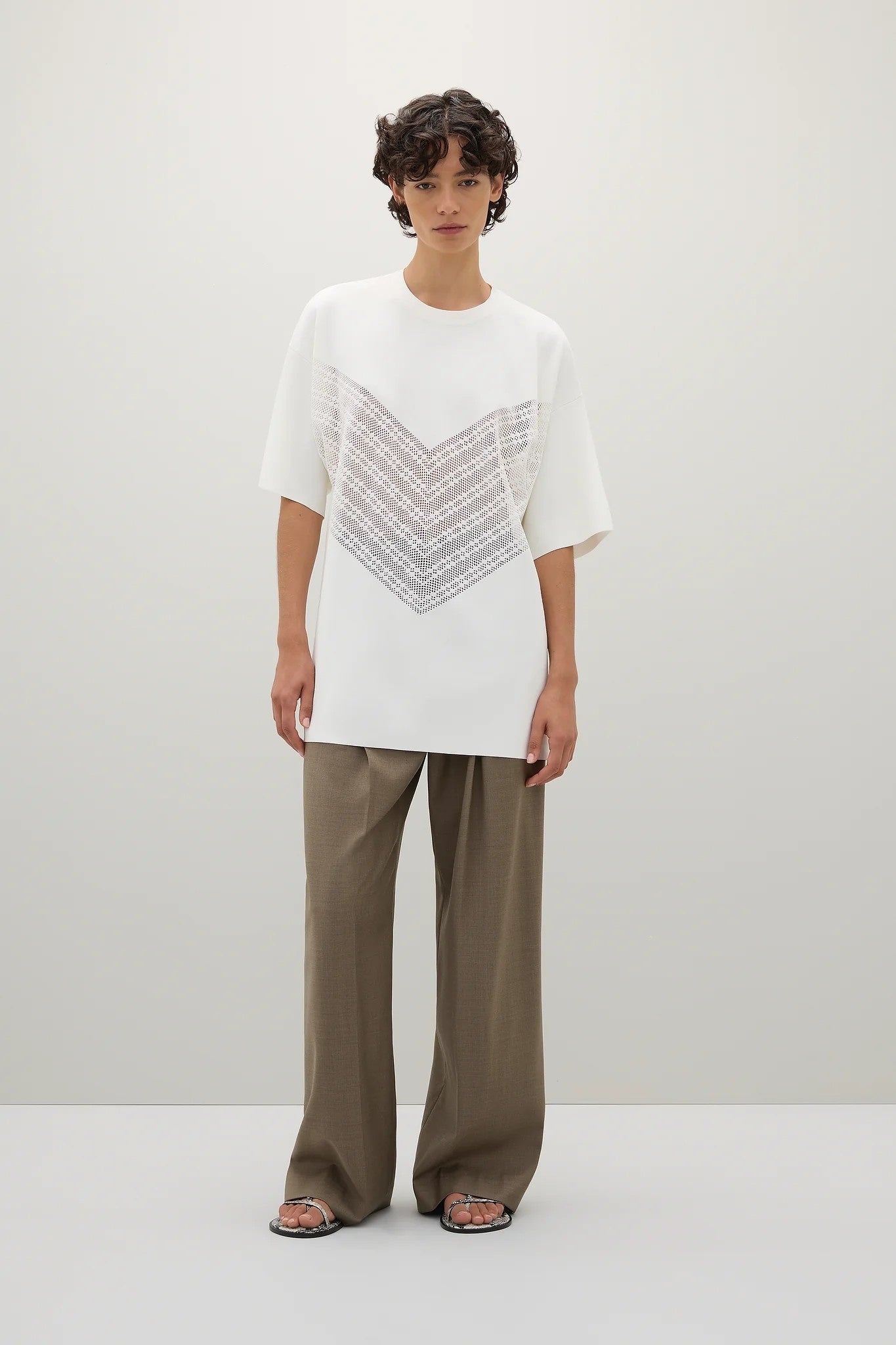 The Bea Knit T-shirt in Parchment