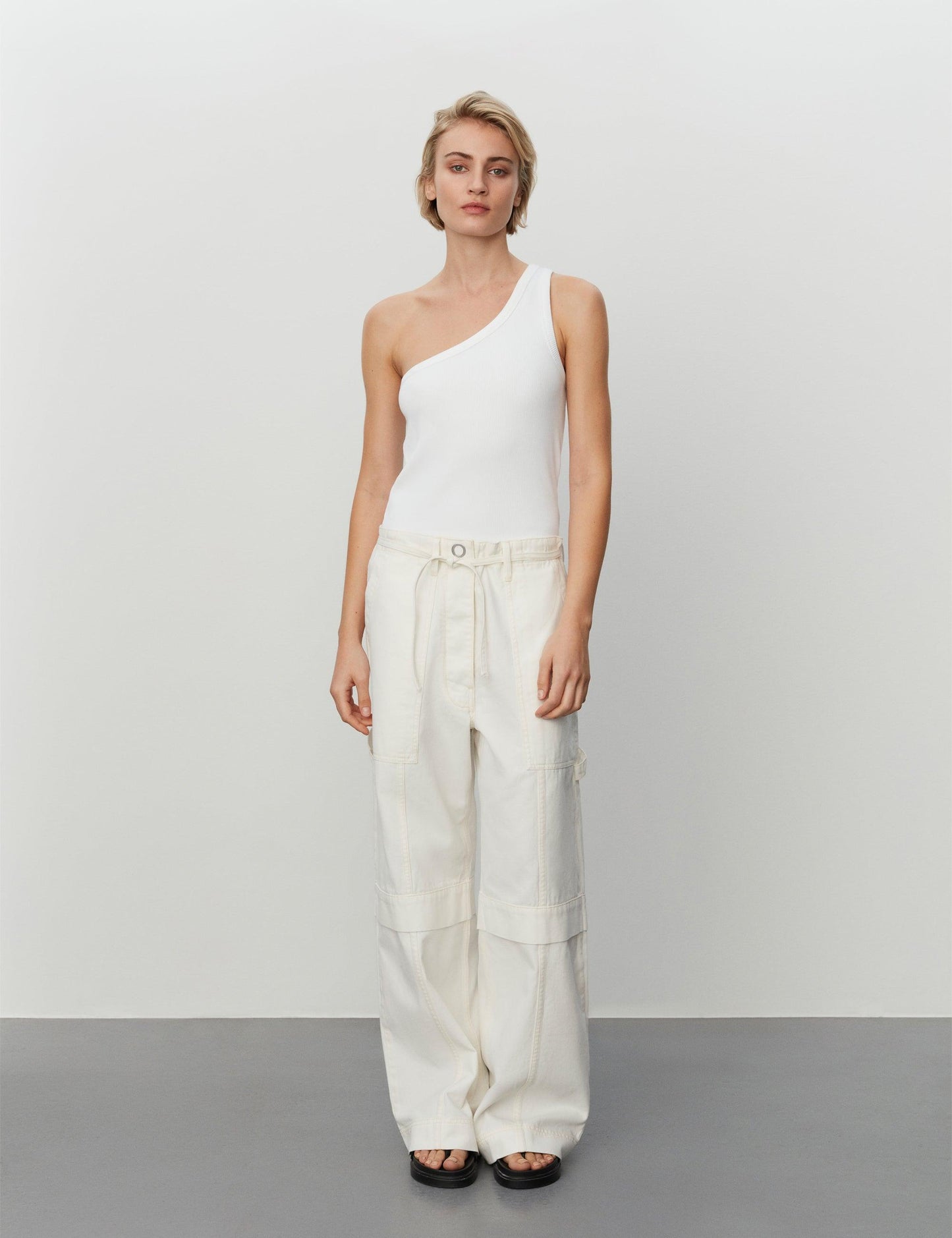 DAY BIRGER - Ryder One-Shoulder White Tank - 32 The Guild