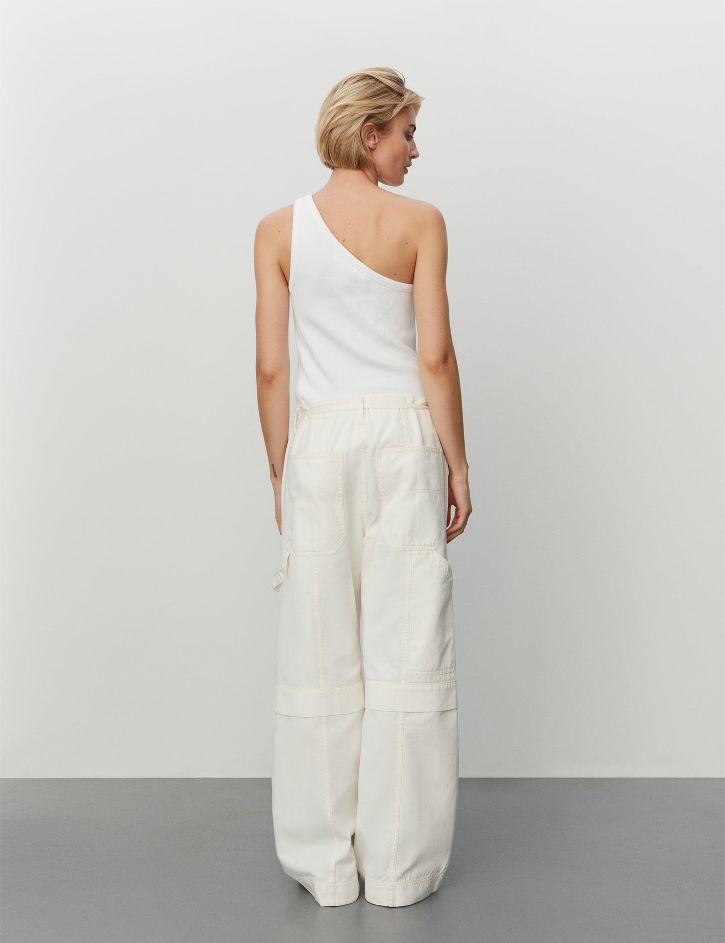 DAY BIRGER - Ryder One-Shoulder White Tank - 32 The Guild