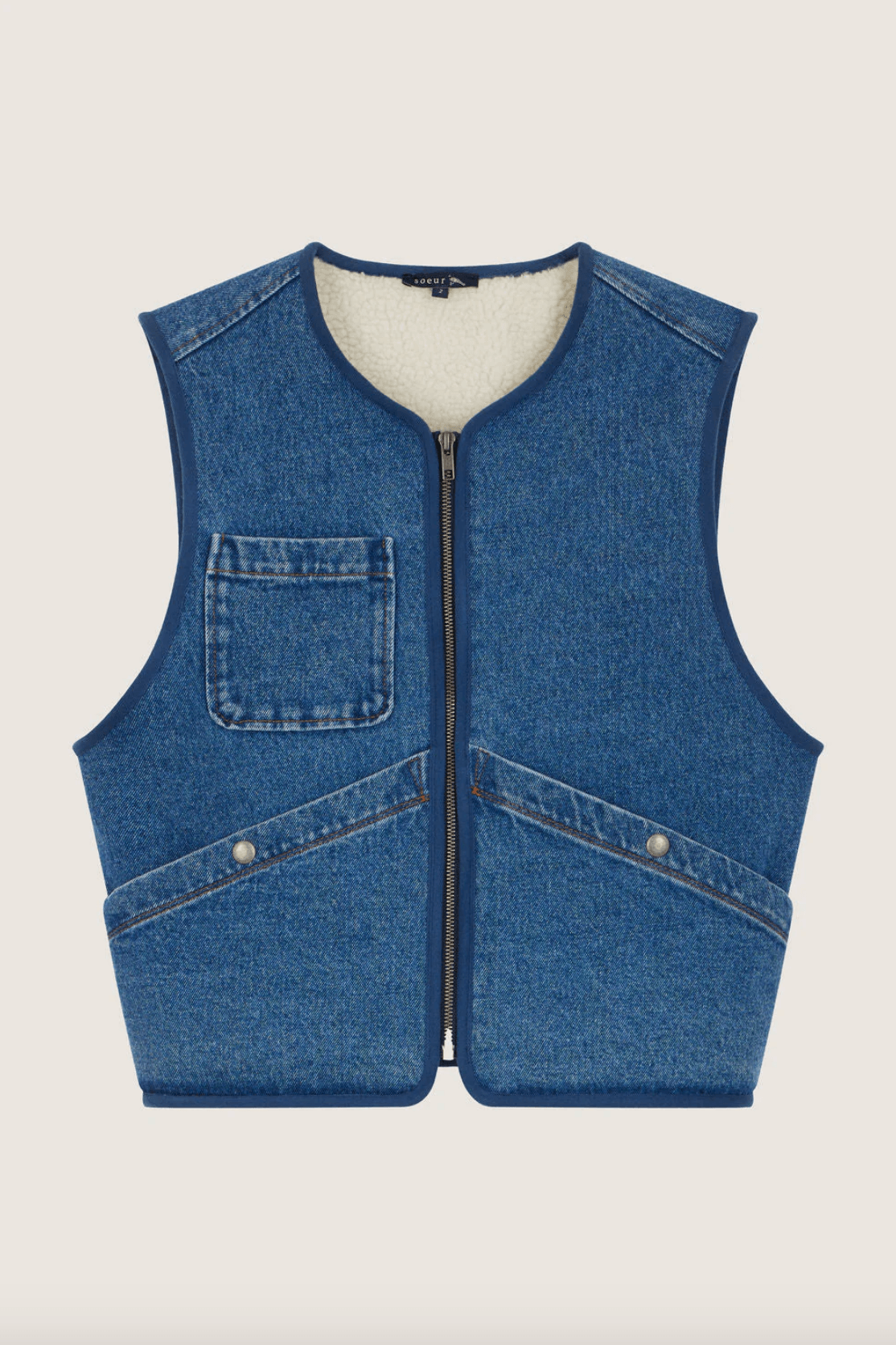 Soeur - Simon Sleeveless Denim Waistcoat - 32 The Guild