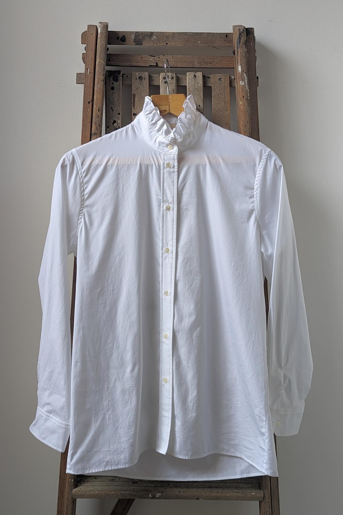 Vanessa Bruno - Sydney White Ruffle Collar Shirt - 32 The Guild