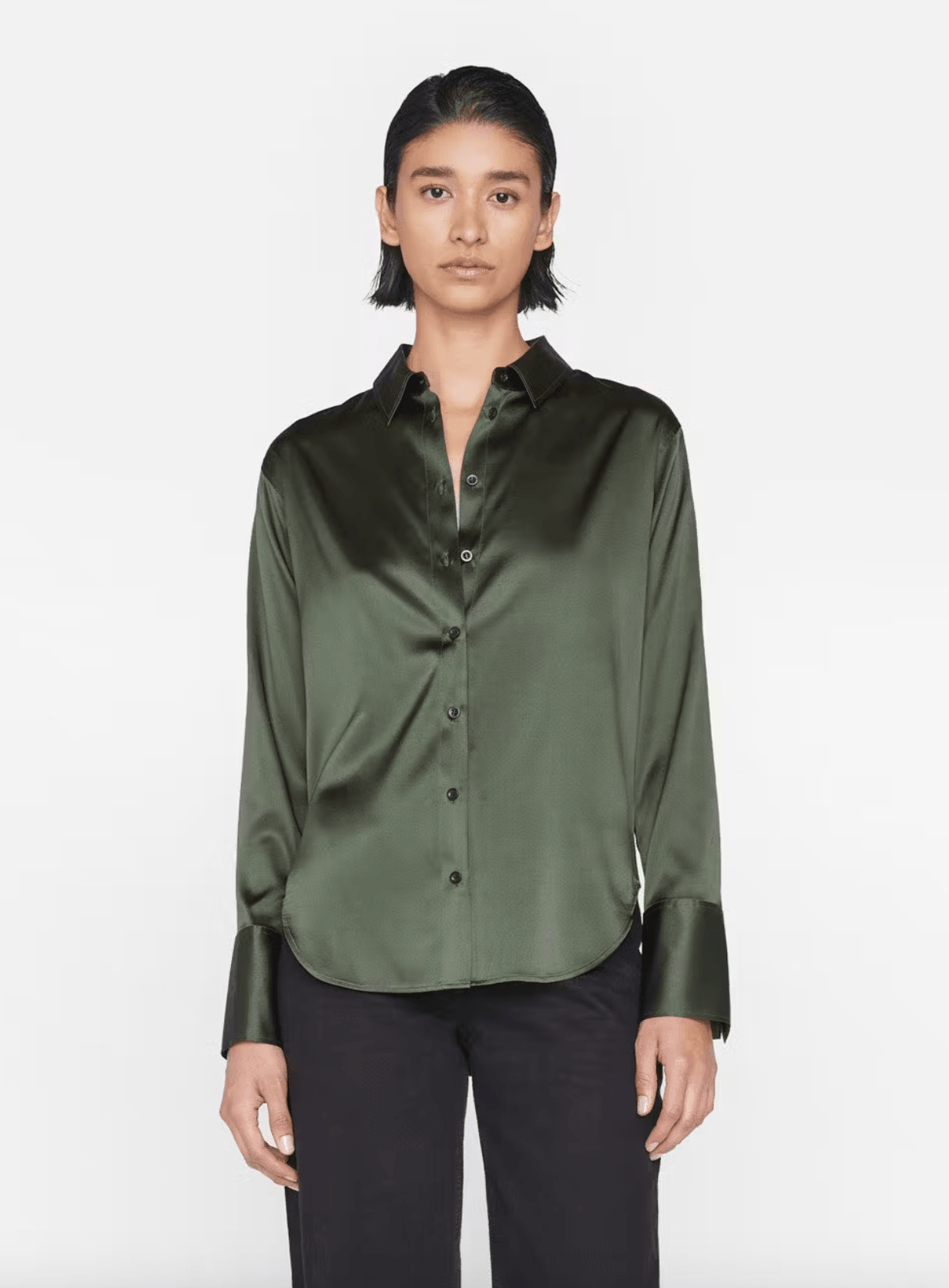 Frame - The Standard Silk-Blend Surplus Shirt - 32 The Guild