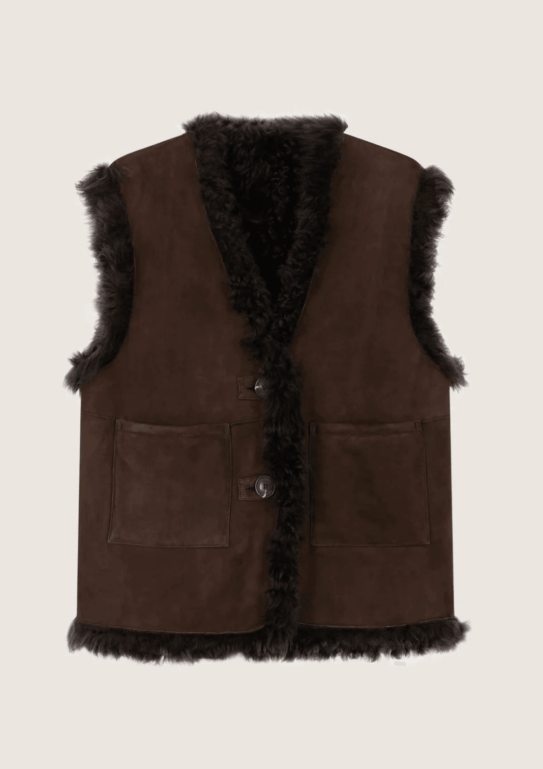 Soeur - Valfredo Reversible Shearling Waistcoat - 32 The Guild