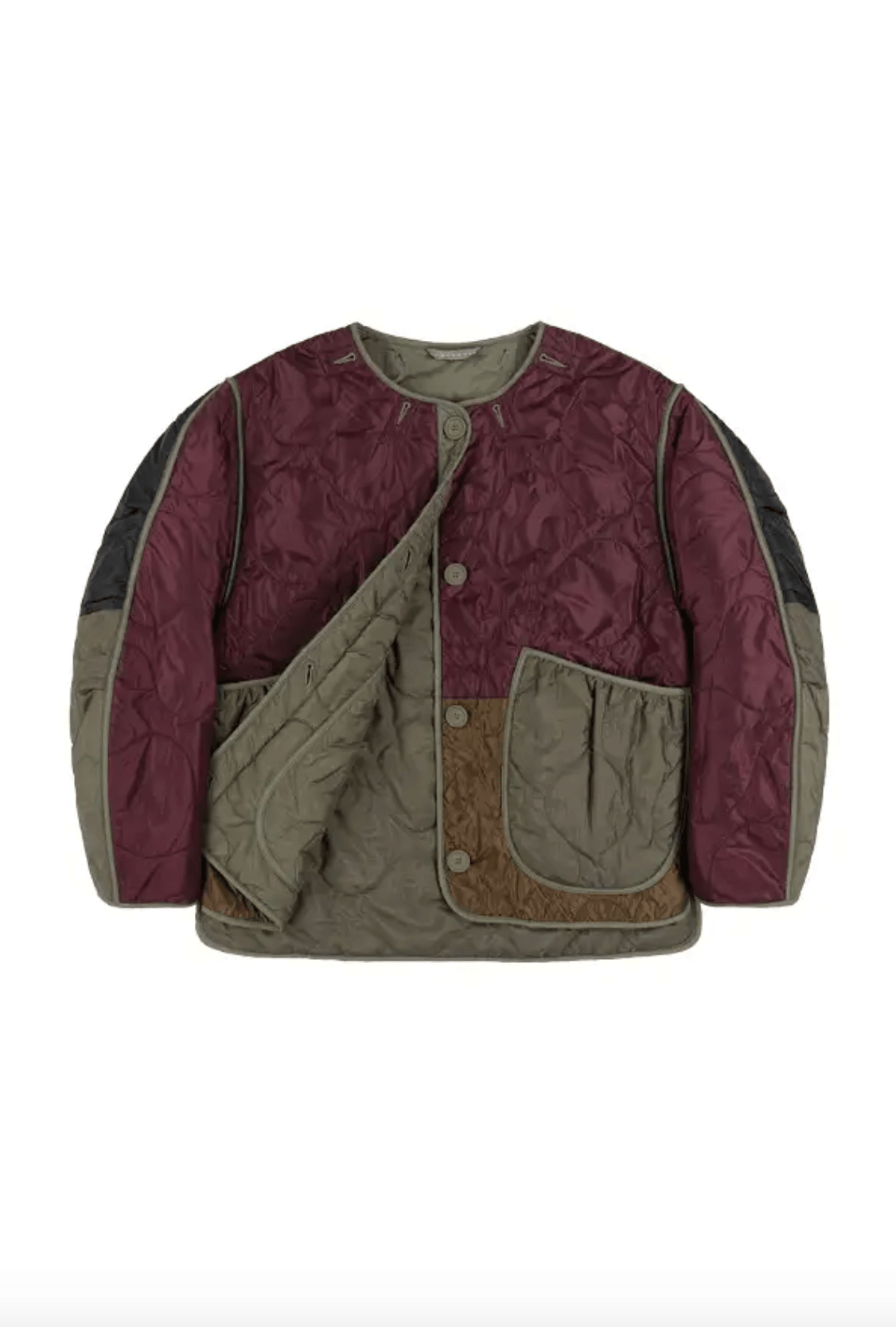 Marfa Stance - Wine Reversible Patchwork Jacket - 32 The Guild