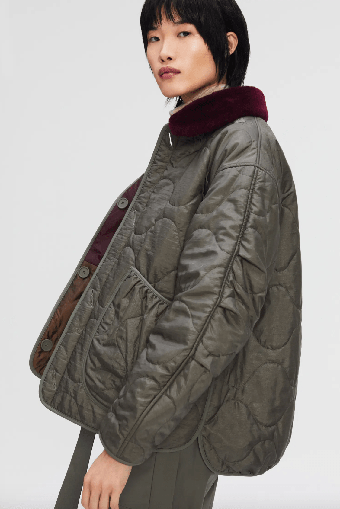 Marfa Stance - Wine Reversible Patchwork Jacket - 32 The Guild