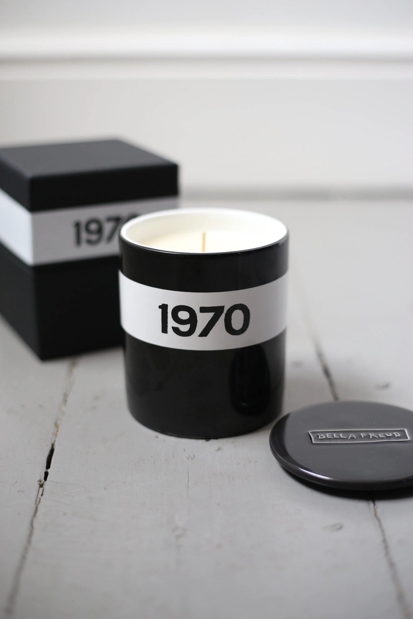 1970 Black Ceramic Candle - 32 The Guild