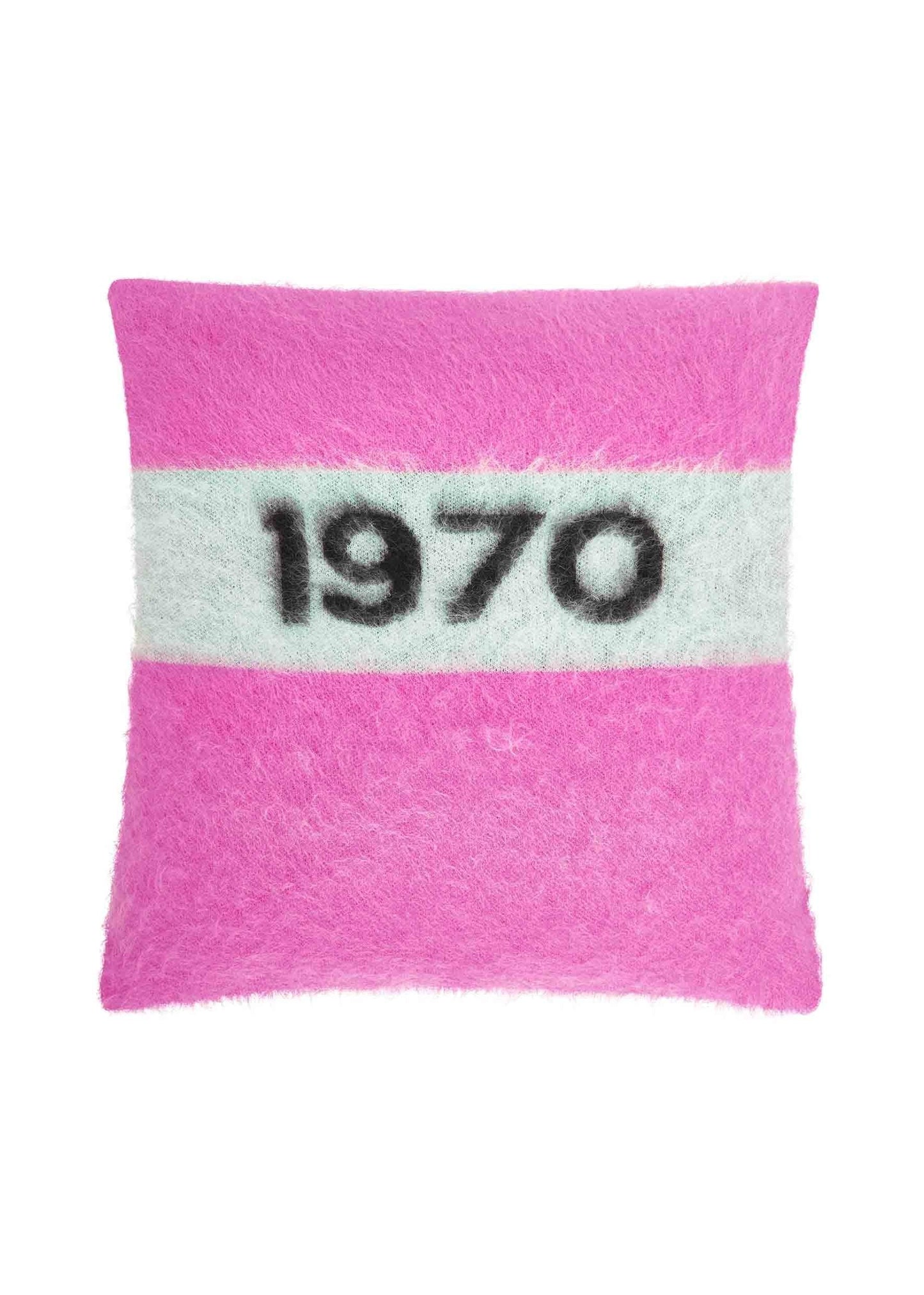 Bella Freud - 1970 Flamingo Pink Mohair Cushion - 32 The Guild