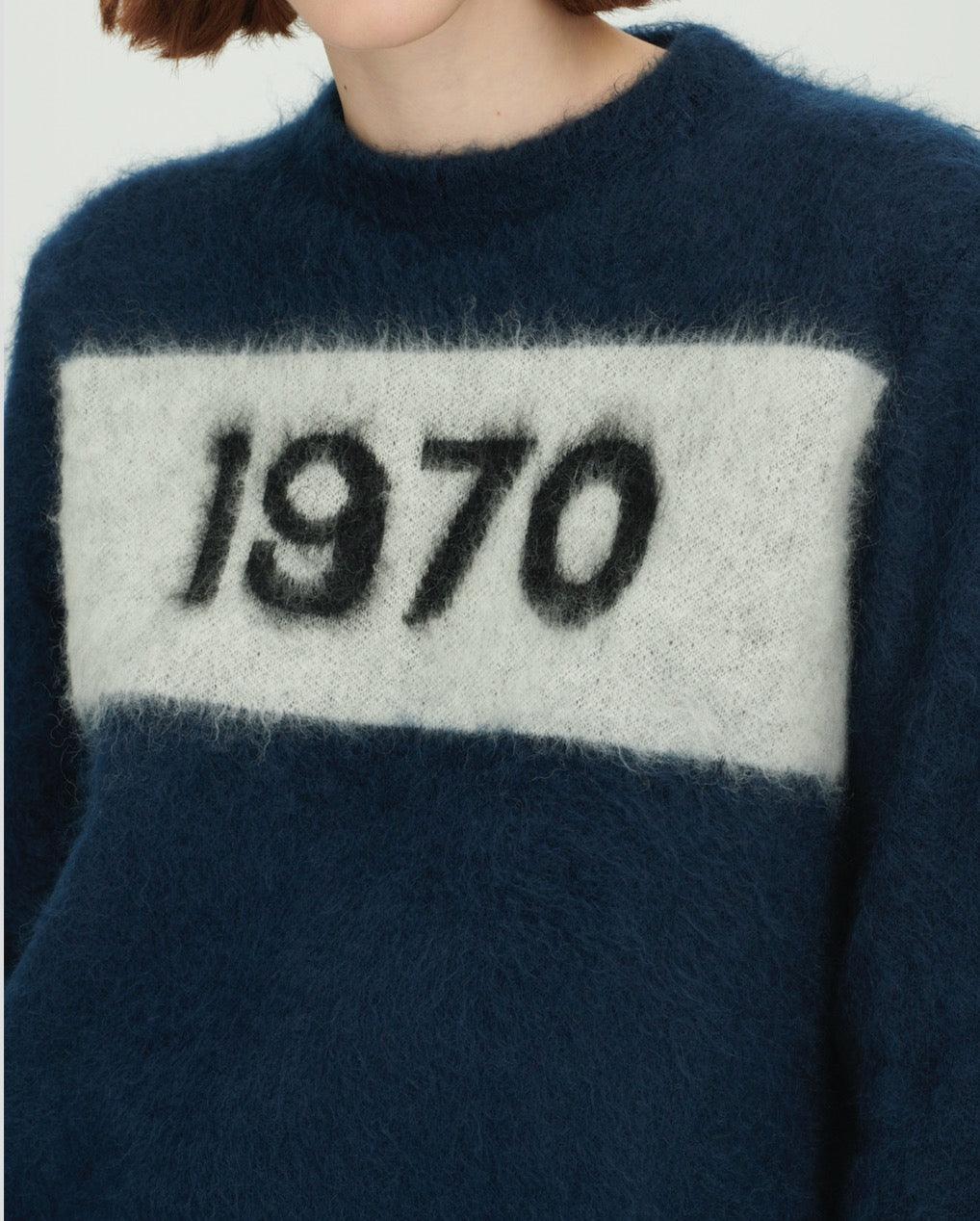 Bella Freud - 1970 Navy Mohair Knit - 32 The Guild