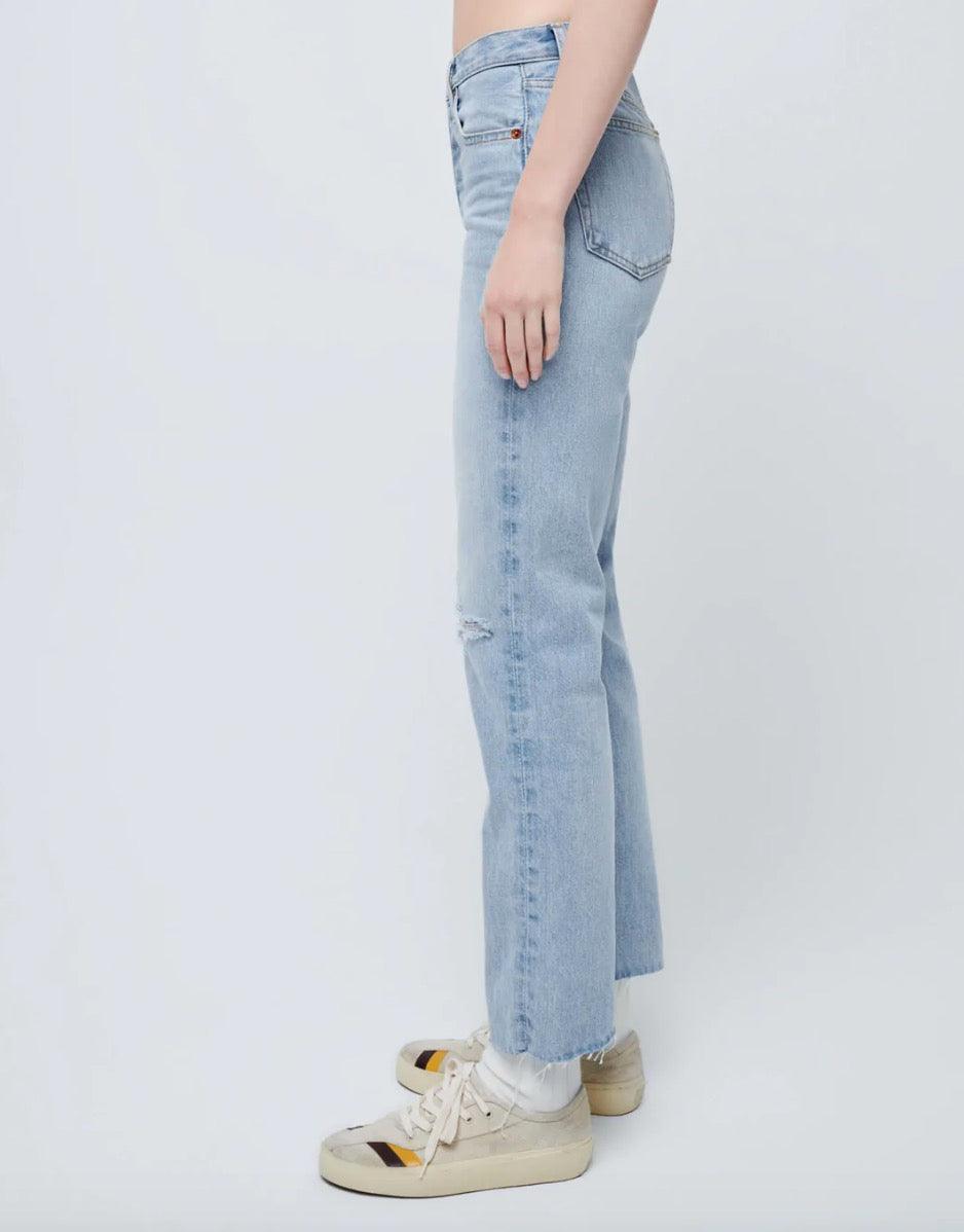 Re/Done - 70s Stovepipe Surf Blue Destroyed Jeans - 32 The Guild