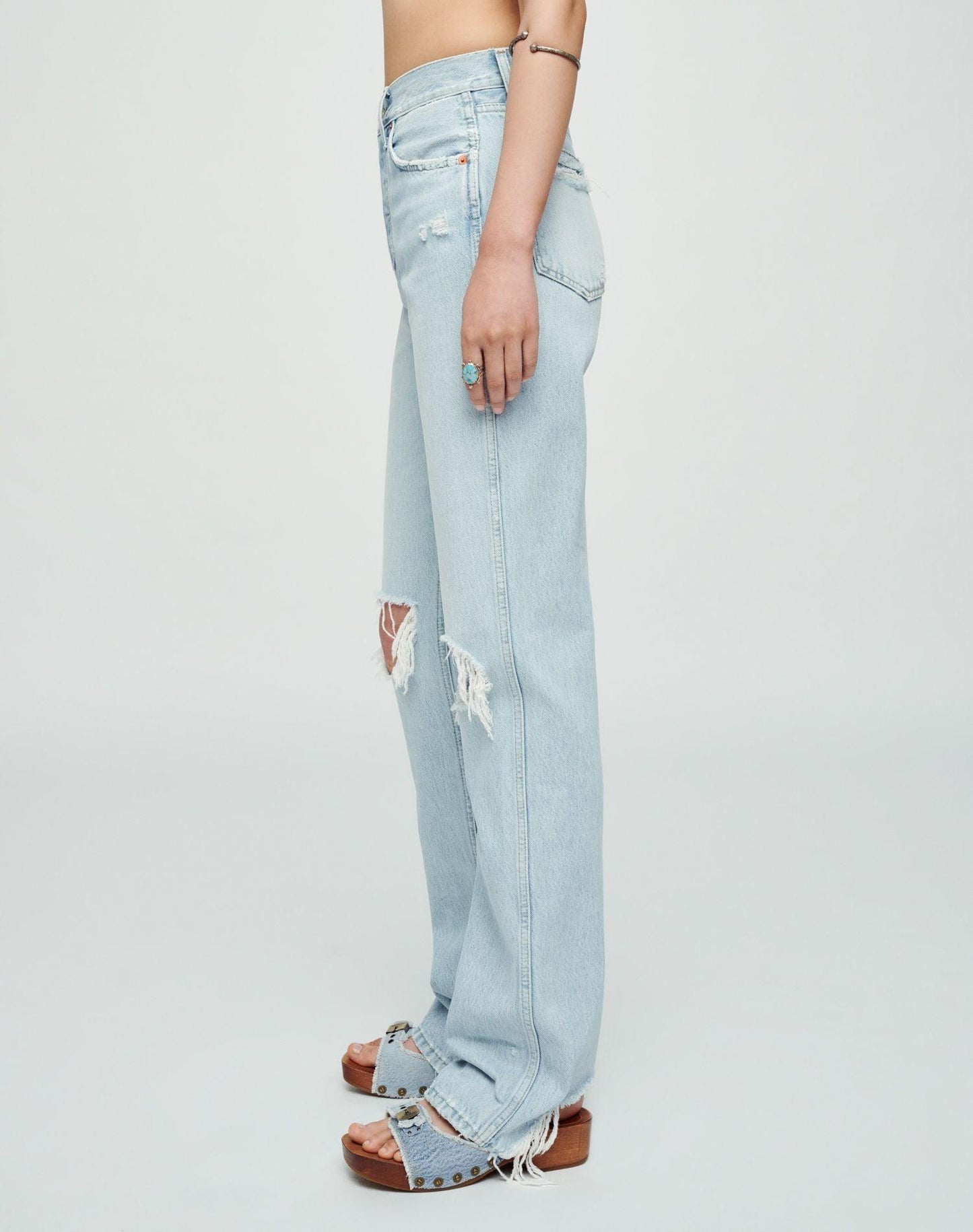 Re/Done - 90s High-Rise Loose Disco Destroy Jeans - 32 The Guild