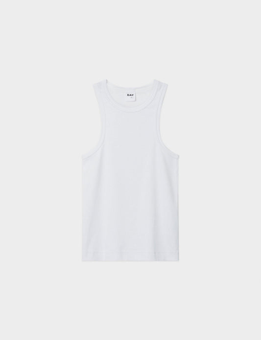 DAY BIRGER - Alisson  White Racerback Vest Top - 32 The Guild