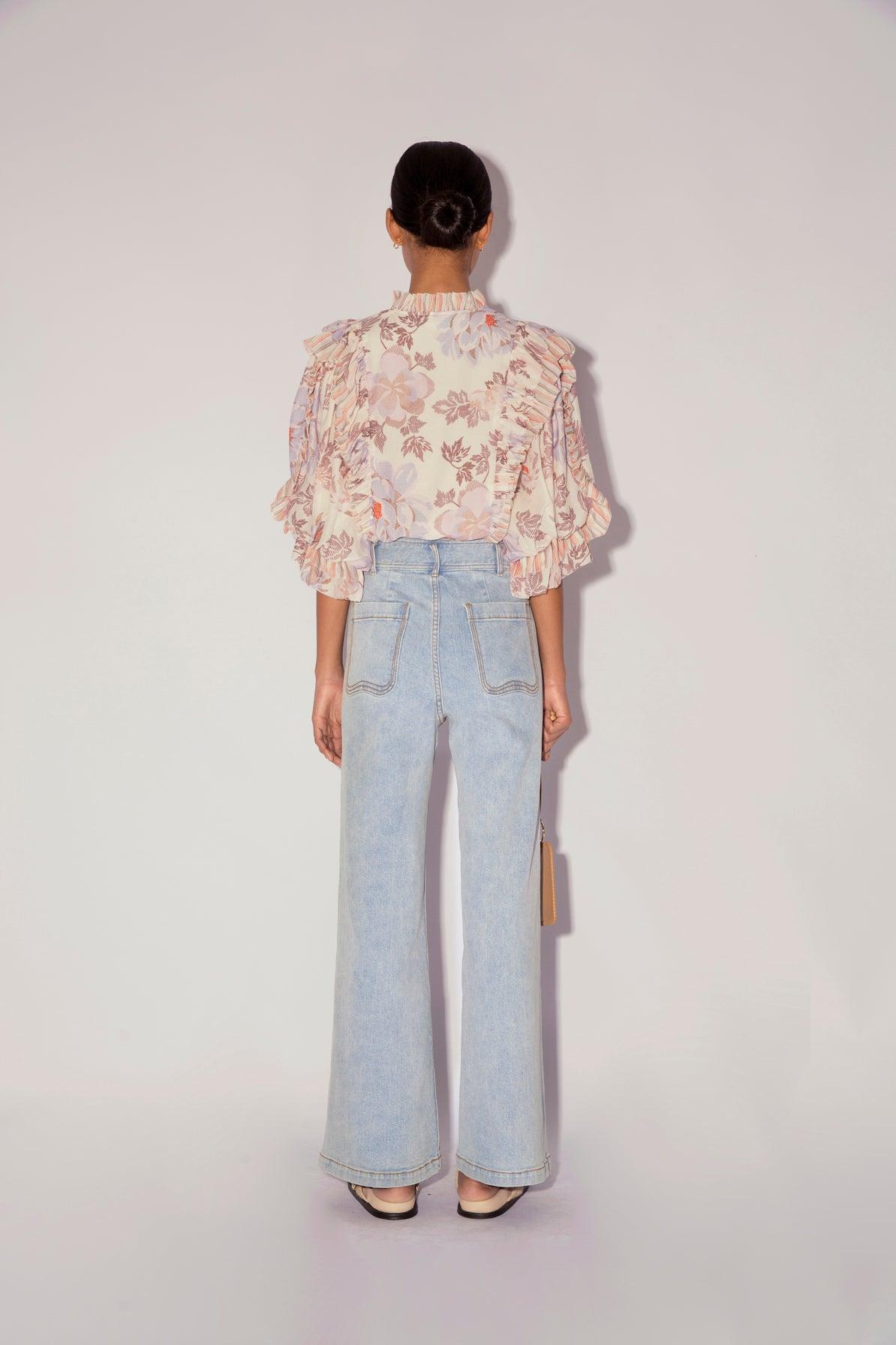 Magali Pascal - Andrina Jasmine Light Ruffle Blouse - 32 The Guild
