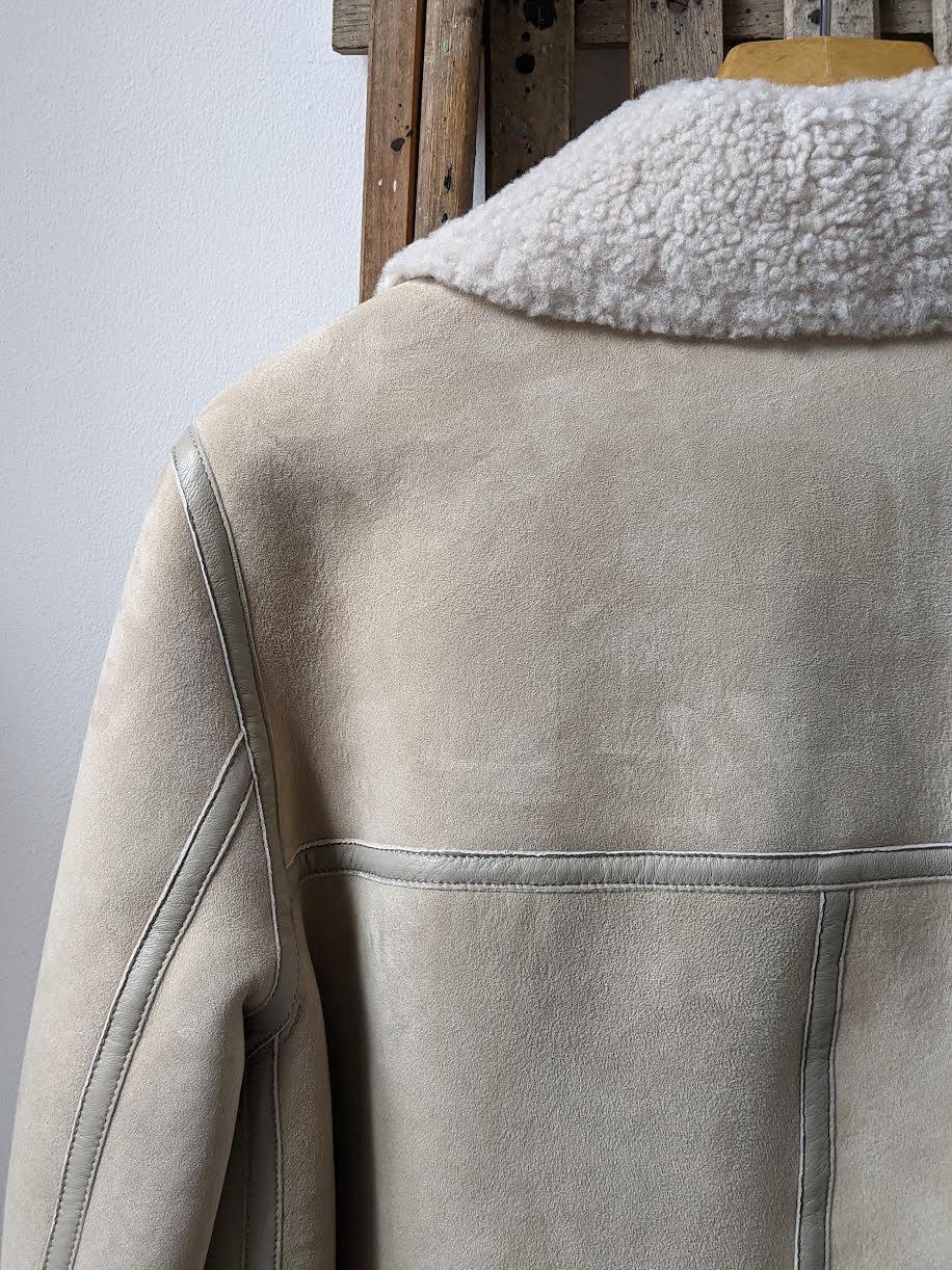 Isabel Marant Etoile - Azario Beige Shearling Coat - 32 The Guild