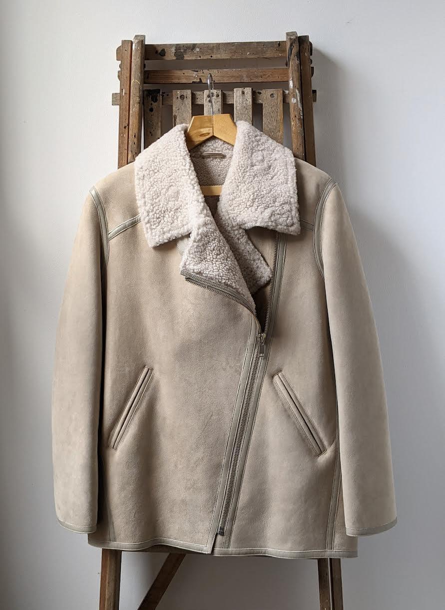 Isabel Marant Etoile - Azario Beige Shearling Coat - 32 The Guild