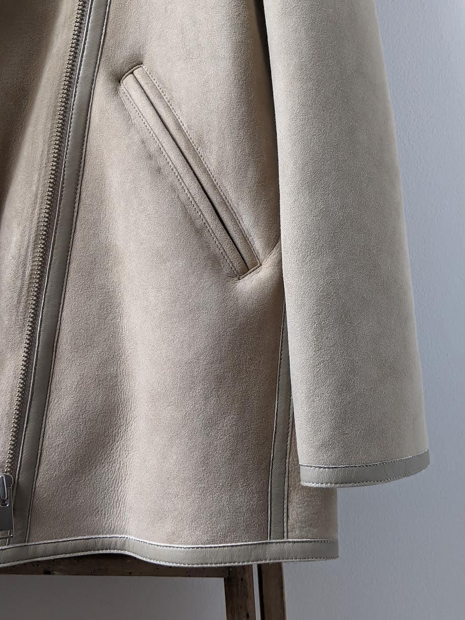 Isabel Marant Etoile - Azario Beige Shearling Coat - 32 The Guild